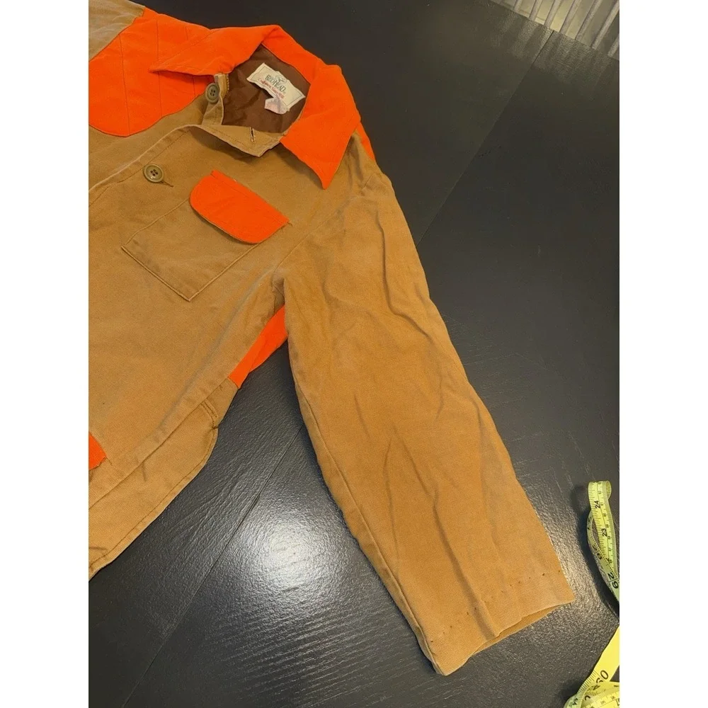 Vintage TedHead Hunting Apparel Duck Canvas Orange Shooting Jacket Mens Sz SML